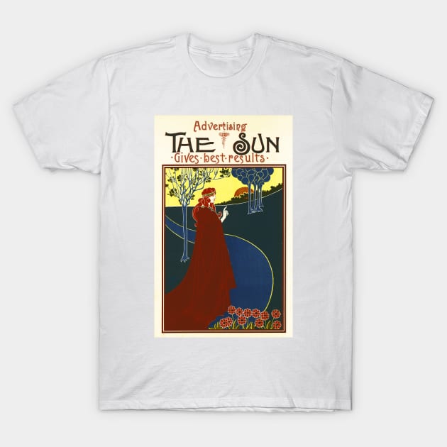 ADVERTISING in THE SUN Gives The Best Results by Louis Rhead Magazine Art T-Shirt by vintageposters